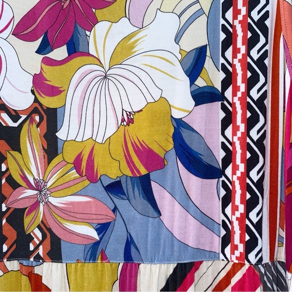 Johnny Was Rachel May Easy Fit Tank Dress XL Mixed Print Patchwork Midi Length - Picture 15 of 16